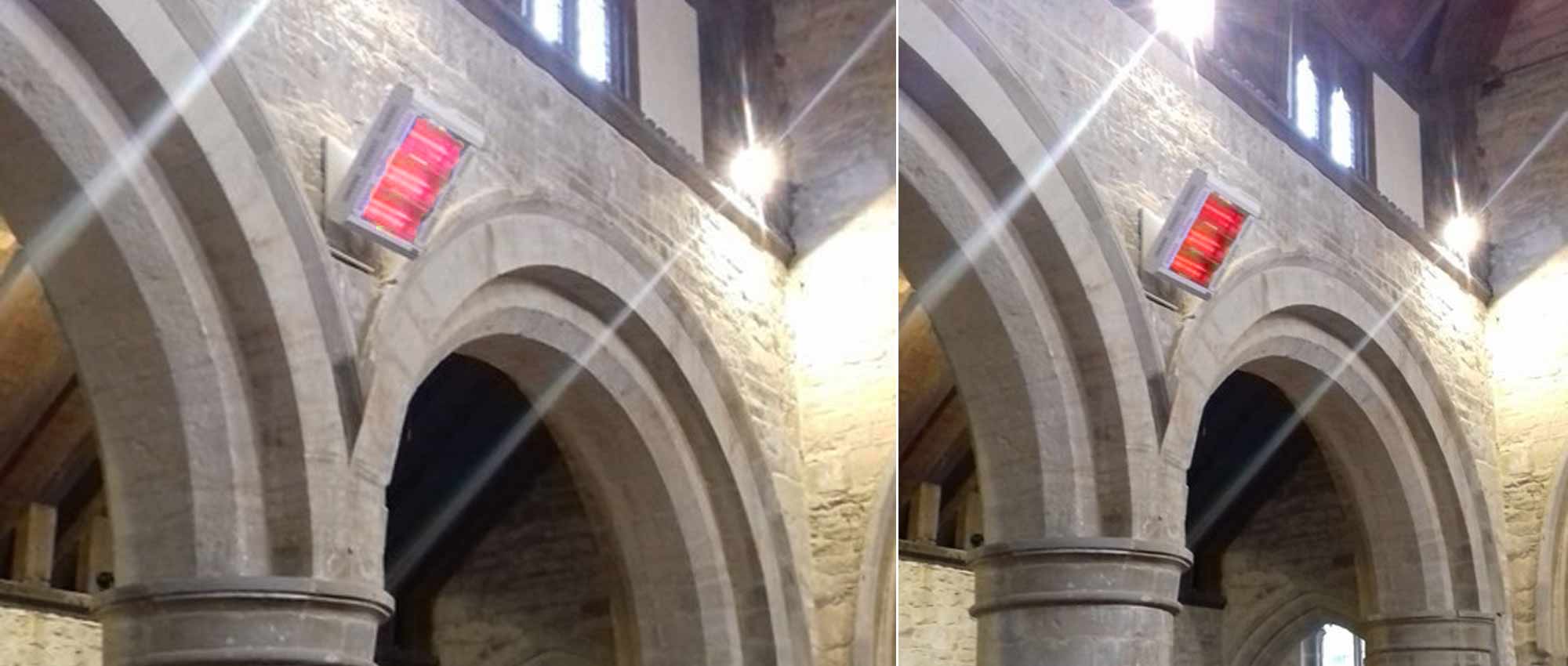 St John The Baptist Church - kostel topení infrazářičem