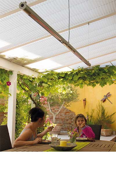 infrazářič Extreme line - heattube -karbonový designový infra zářič