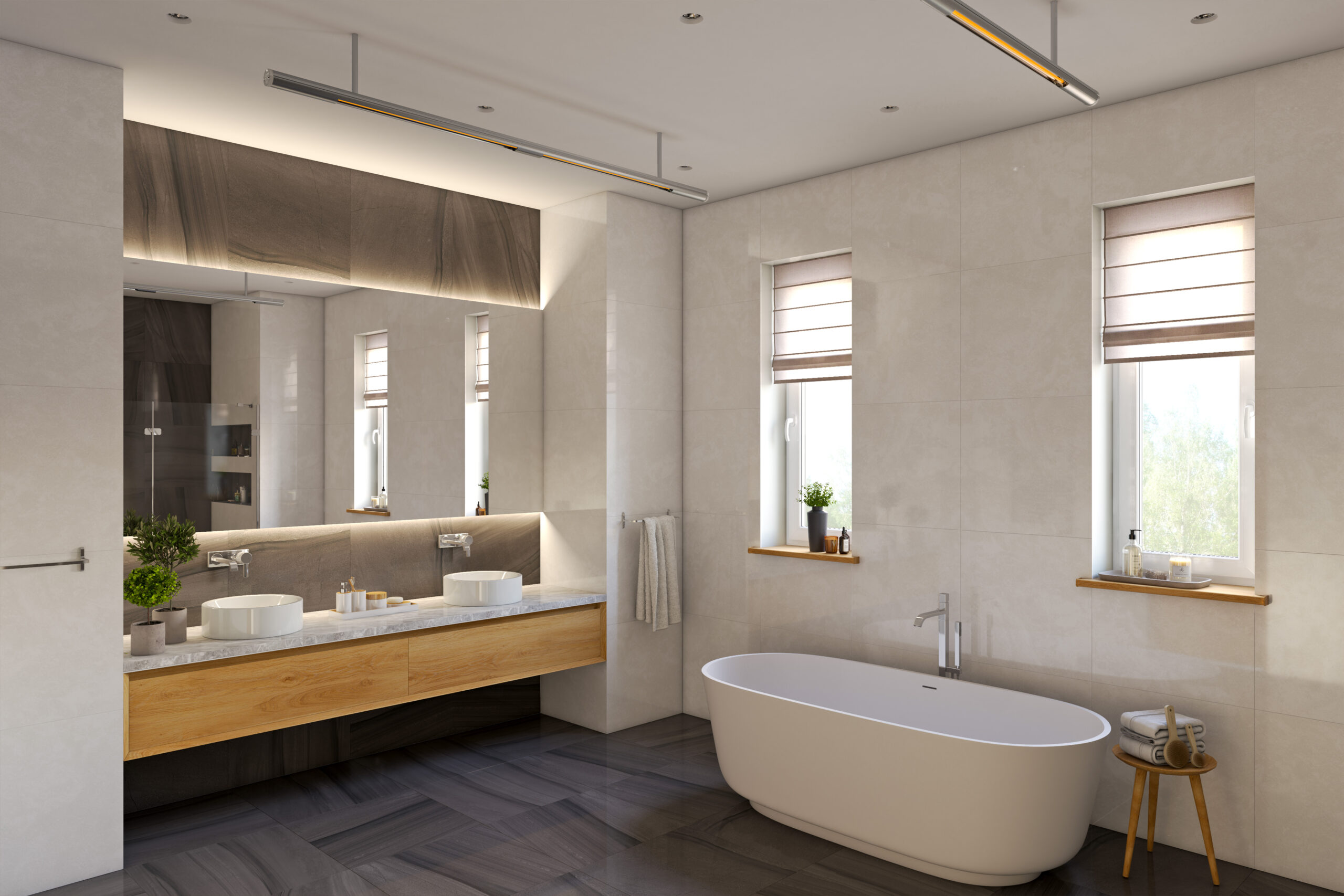 infrazářič Extreme line - heattube -karbonový designový infra zářič