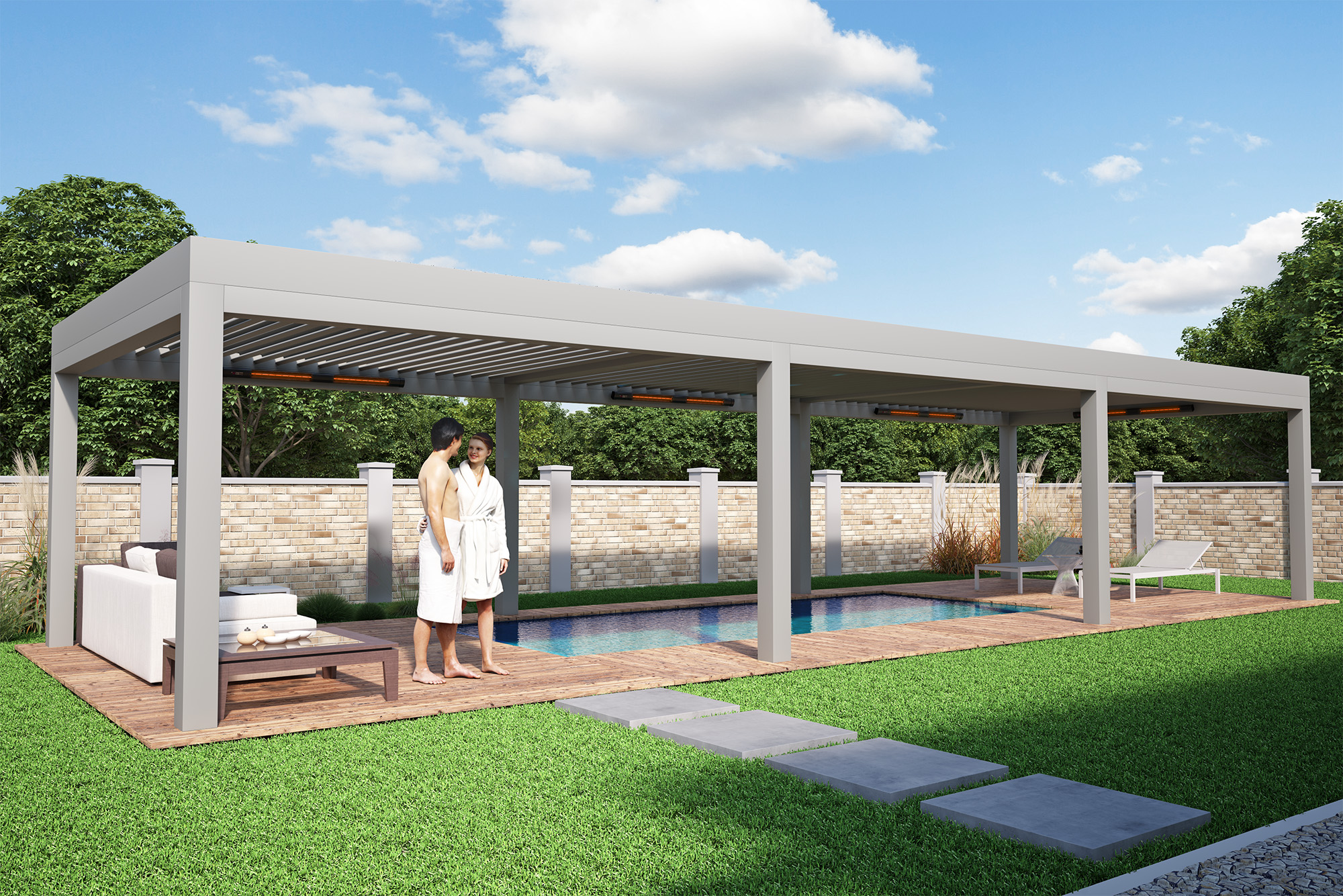 infrazářič Extreme line - heatflare -karbonový designový infra zářič