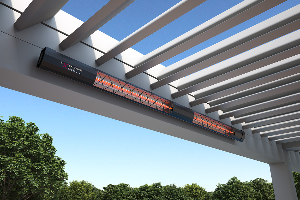 infrazářič Extreme line - heatflare -karbonový designový infra zářič