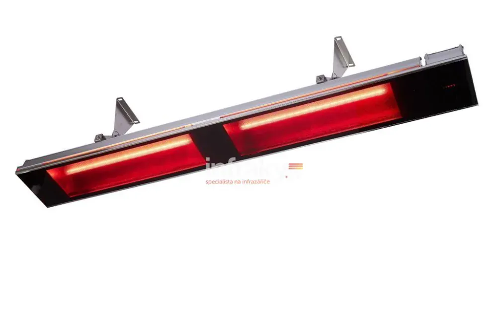 Infrazářič BURDA Relax Glass 3000 W MULTI stříbrný kryt, bílé sklo SOMFY