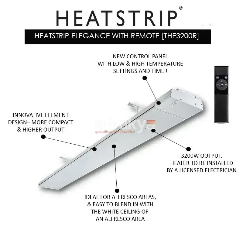 HEATSTRIP Elegance Radiant Heater 3200W s regulací výkonu