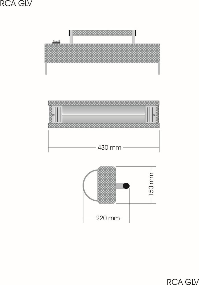 rozměry infrazářiče burda term CVH