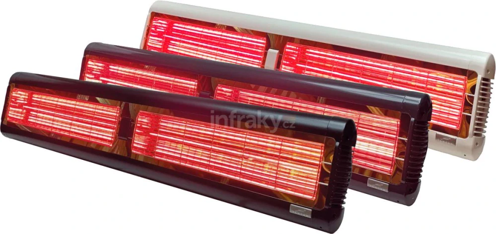 Infrazářič TANSUN Monaco XL Double 4,8 kW – Prodloužený ultra Low Glare dvoulampový quartzový infrazářič IP55