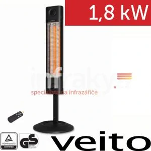 VEITO CH1800 RE, infrazářič 1800W - černý