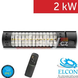 ELCON RCH-2000/4 – infrazářič s dálkovým ovládáním 2000W, IP67, nástěnná/stropní montáž