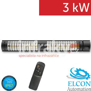 ELCON RCH-3000/8 – infrazářič s dálkovým ovládáním 3000W, IP67, nástěnná/stropní montáž