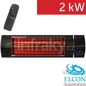 ELCON EIR-2000 RC – Elektrický infračervený zářič 2000W, IP67, nástěnná/stropní montáž + dálkový ovladač