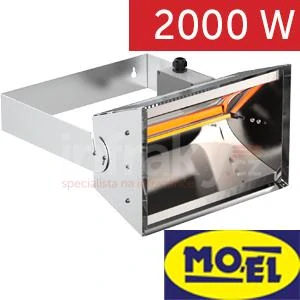 Infrazářič HATHOR DEEP 891 - 2000W, nerezový, IP55