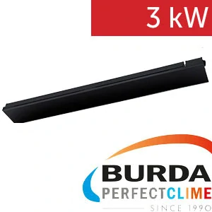 Infrazářič BURDA Relax Glass 3000 W černý kryt, černé sklo bez DO/R