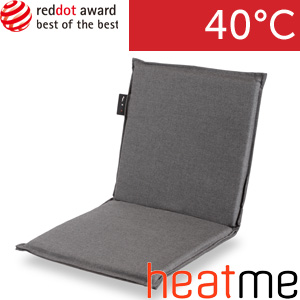 Vyhřívací bateriový dvojitý podsedák s opěrákem HEATME Nimma, 6 800 mAh - šedá barva