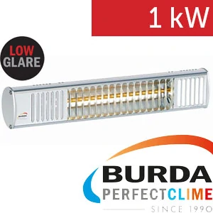Infrazářič - Burda TERM 2000, IP 44 SHORT, 1kW, stříbrný
