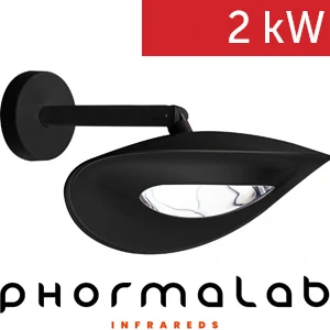 Phormalab SINGLEWALL 2000W, nástěnný, černý