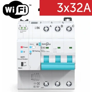 Wifi jistič s měřením spotřeby 3F 10/16/25/32A