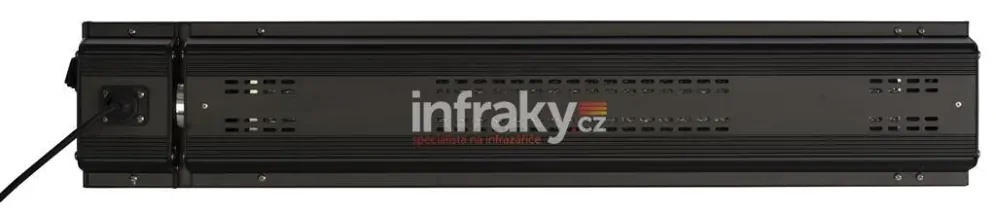 Infrazářič BURDA Relax Glass 2200 W černý kryt, černé sklo SOMFY
