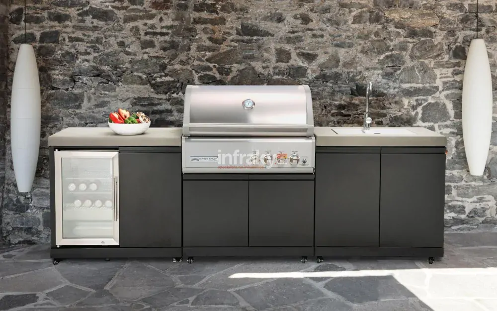 Plynový gril HEATSTRIP s infračervenými hořáky CROSSRAY+ 4 - vestavný