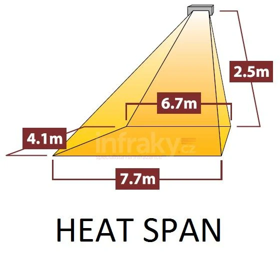 Infrazářič TANSUN Monaco XL Carbon 6,0 kW