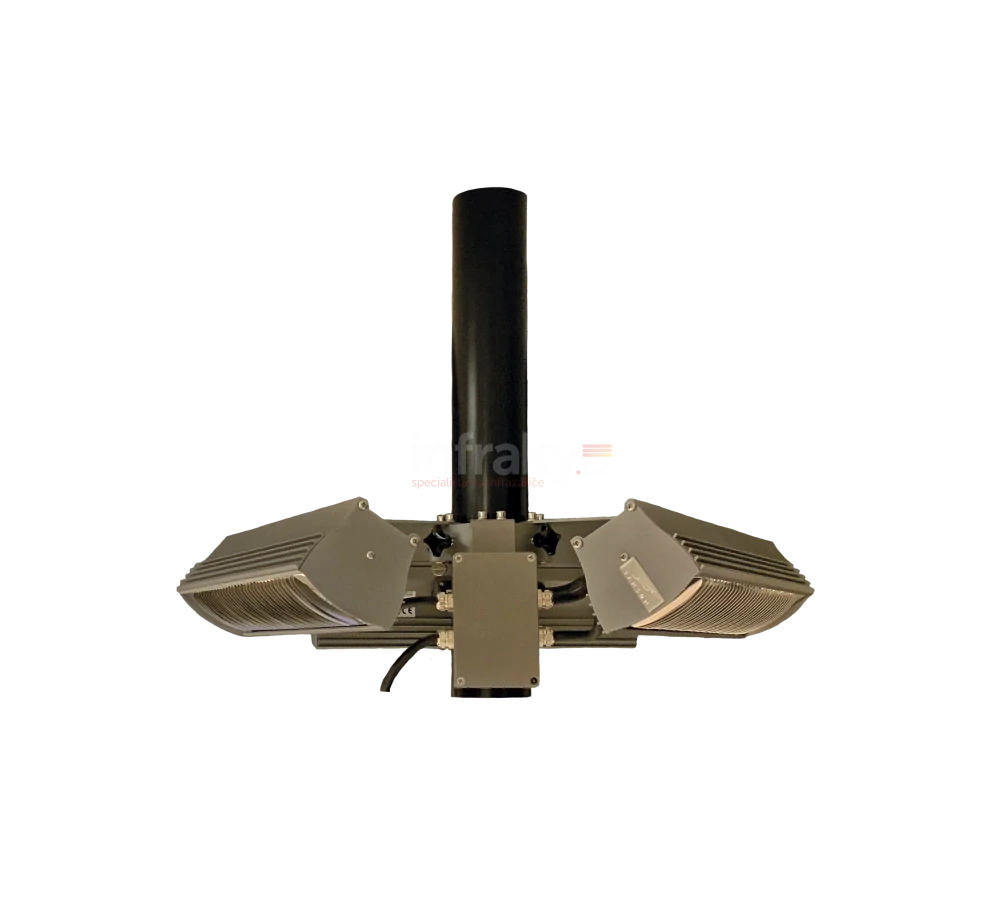 Infrazářič TANSUN Parasolring P3 3x1000W – Unikátní Low Glare parasolový systém s 360° ohřevem IP55