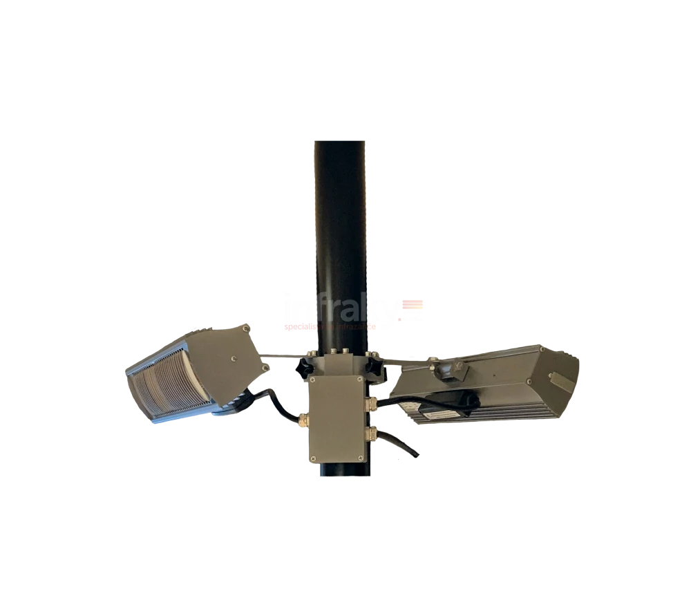 Infrazářič TANSUN Parasolring P2 2x1500W – Unikátní Low Glare parasolový systém s 360° ohřevem IP55