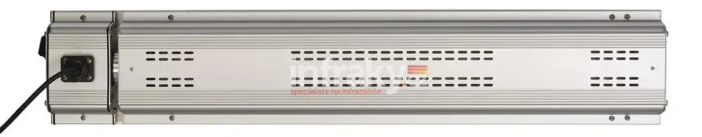 Infrazářič BURDA Relax Glass 2200 W stříbrný kryt, černé sklo SOMFY