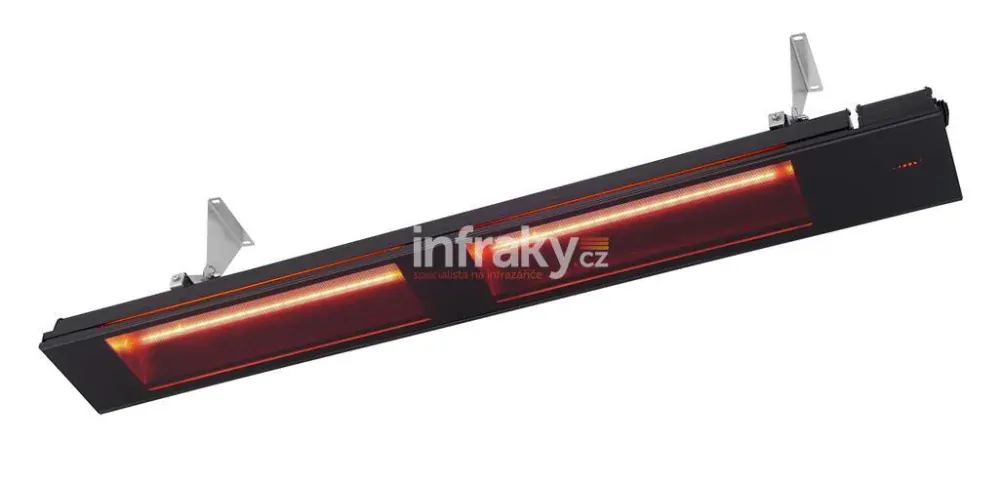 Infrazářič BURDA Relax Glass 3000 W MULTI černý kryt, černé sklo SOMFY