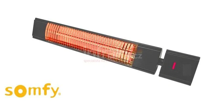 Infrazářič TANSUN Havana 2,4 kW, Quartz, SOMFY, bílý