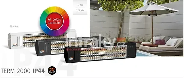 Infrazářič - Burda TERM 2000, IP 44 SHORT, 1,5kW, antracit