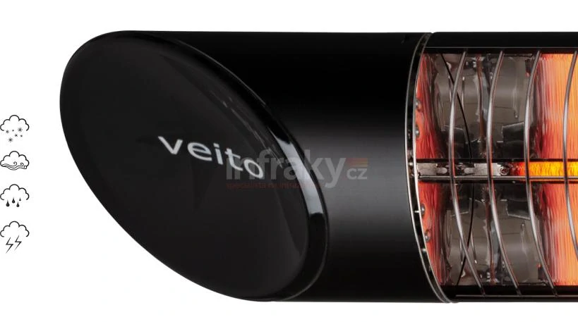 VEITO BLADE BLACK, infrazářič 2000W