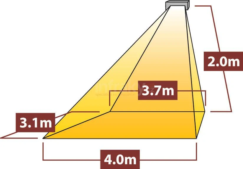 Infrazářič Tansun Bahama Ultra RC 2kW – kompaktní výkon s dálkovým ovládáním, černá
