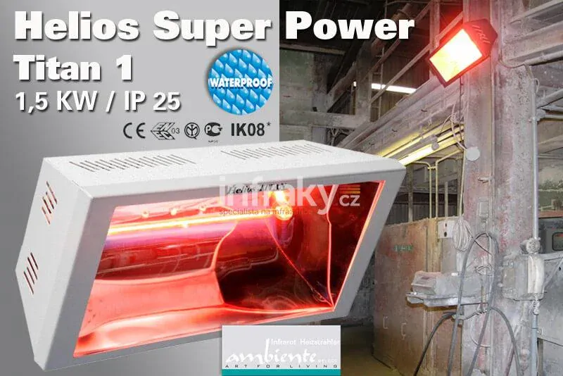 Infrazářič HELIOS TITAN - 2000 W - IP25