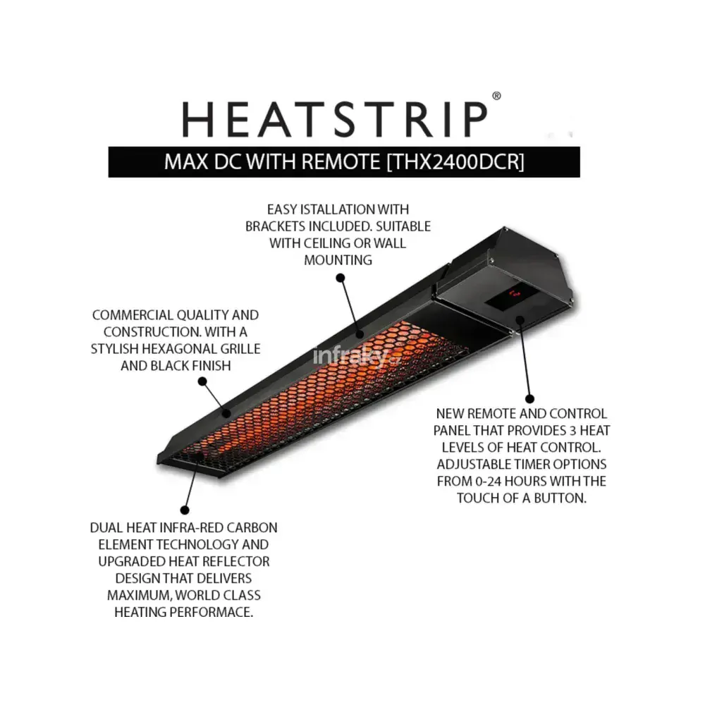 Infrazářič HEATSTRIP INTENSE 2400W THX2400CR-EU s DO