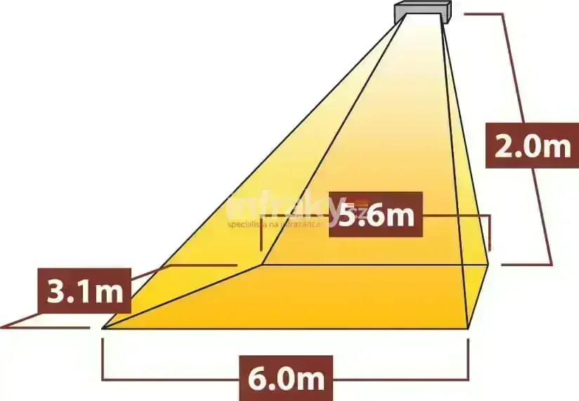Infrazářič TANSUN Havana 2 kW, carbon, SOMFY