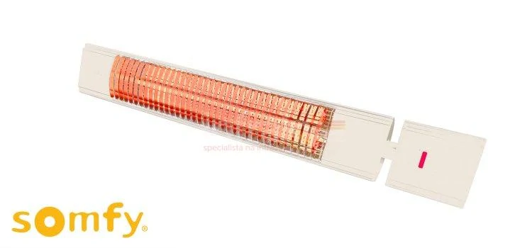 Infrazářič TANSUN Havana 2,4 kW, Quartz, SOMFY, bílý