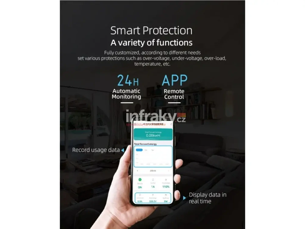 Wifi jistič s měřením spotřeby 3F 10/16/25/32A