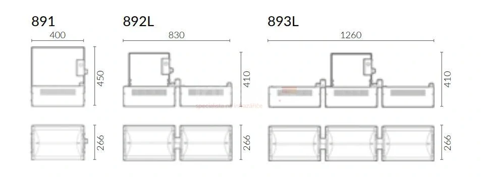 Infrazářič HATHOR DEEP 891 - 2000W, nerezový, IP55
