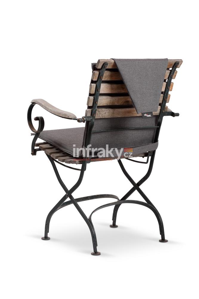 Vyhřívací bateriový dvojitý podsedák s opěrákem HEATME Nimma, 6 800 mAh - šedá barva