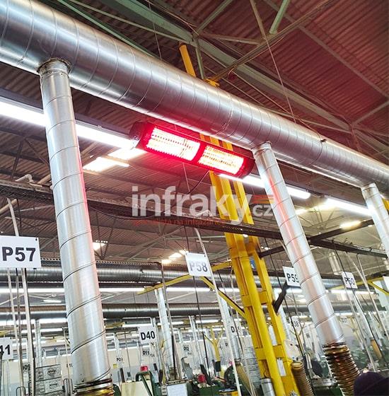 ELCON EIR-3000 – Elektrický infračervený zářič 3000W, IP55, nástěnná/stropní montáž