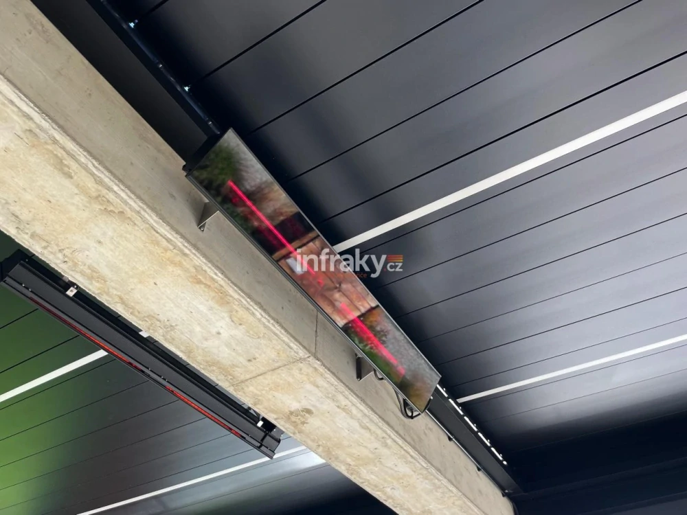 Infrazářič BURDA Relax Glass 3000 W černý kryt, černé sklo s DO/R