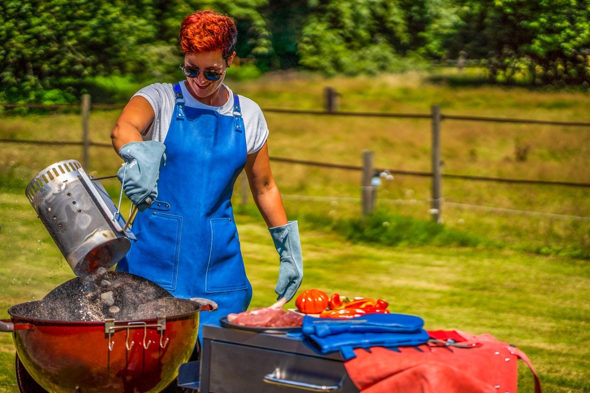 Dámské kožené grilovací rukavice BBQ Premium (pár)