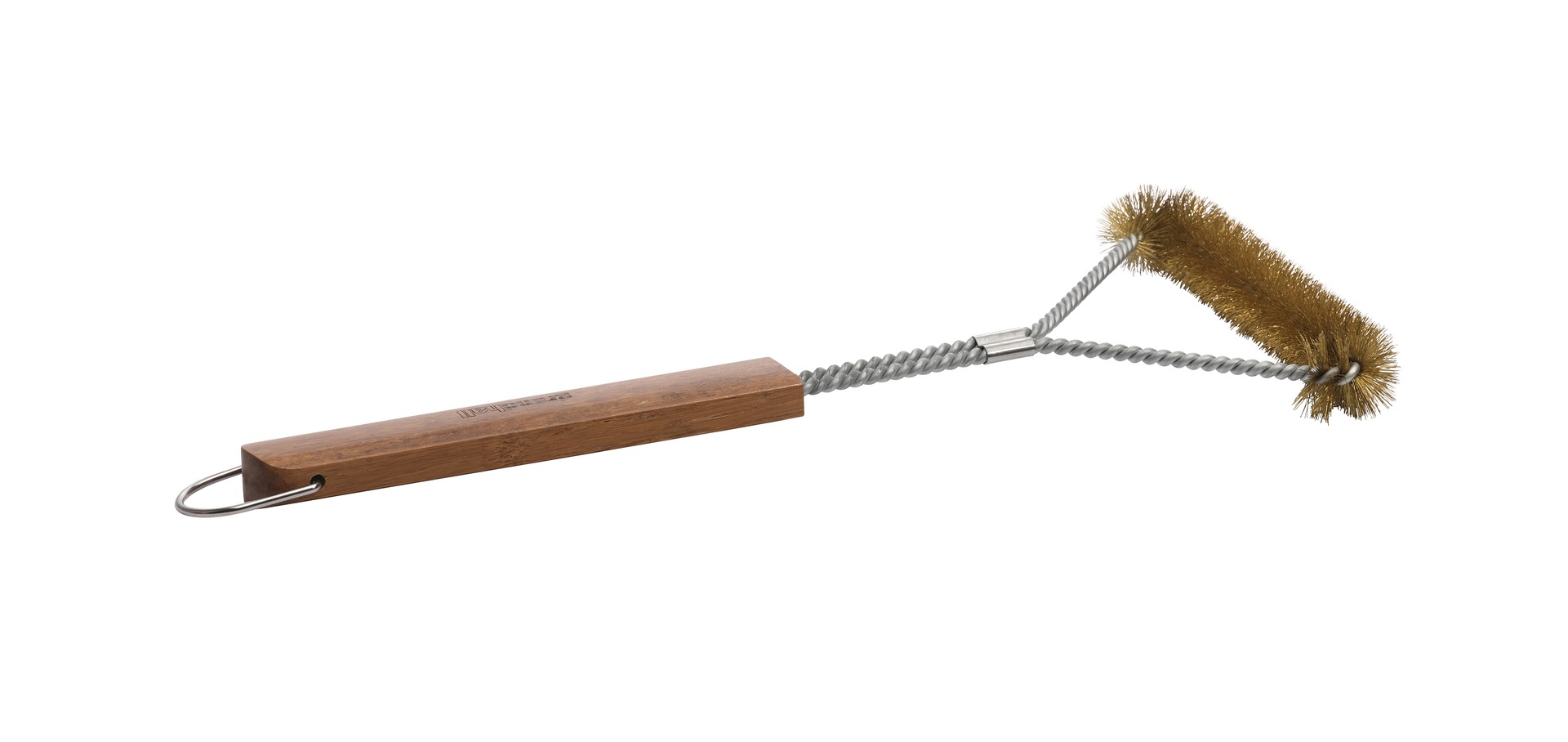 Grilovací kartáč GrandHall Triangl s bambusovou rukojetí