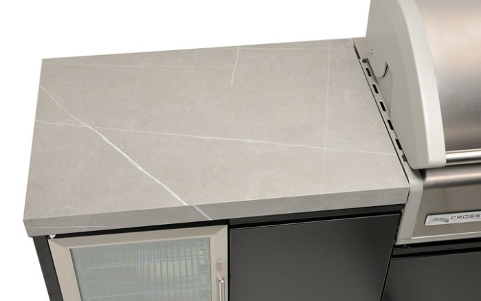 GRANDPRO Boční modulová skříňka 90 cm s kamennou deskou a vinotékou