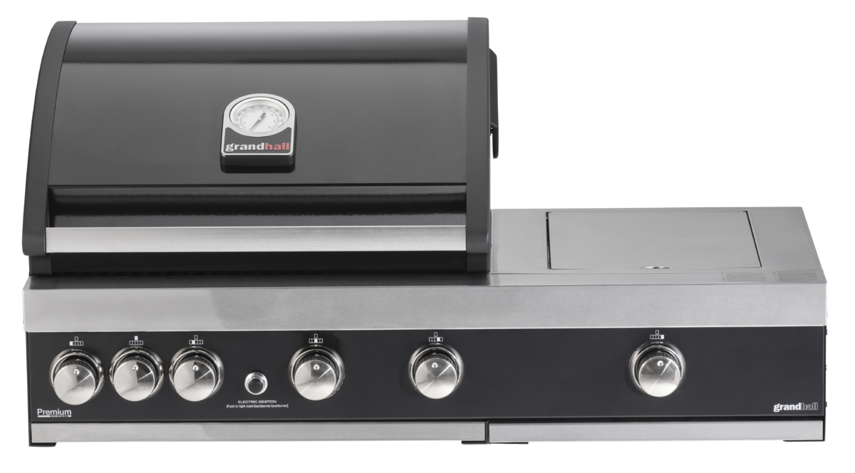 Vestavný plynový gril GrandHall PREMIUM G4 PLUS s bočním infračerveným hořákem