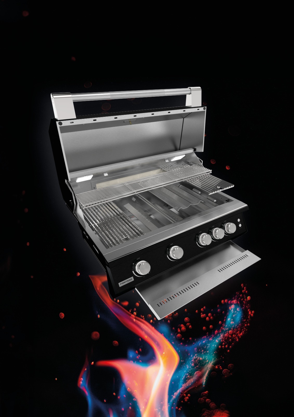 Modulární kuchyňská skříňka Fontana ELYSIA 100 BBQ LUMEN 5 + včetně grilu