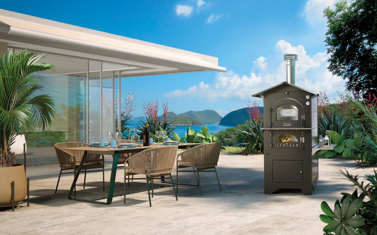 Samostatně stojící trouba na dřevo Fontana Forni GUSTO 80x54