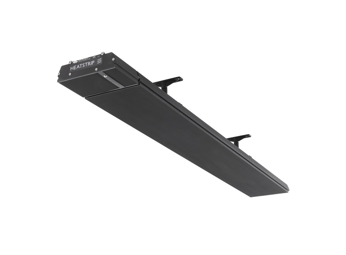 Elektrický tepelný zářič HEATSTRIP Design Radiant Heater 2400 W s DO & app - elegantní celočerný zářič s regulací výkonu a ovládáním prostřednictvím dálkového ovladače nebo aplikace Tuya Smart
