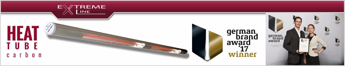 extreme line karbonový infrazářič heat tube nejtenčí zářič na trhu