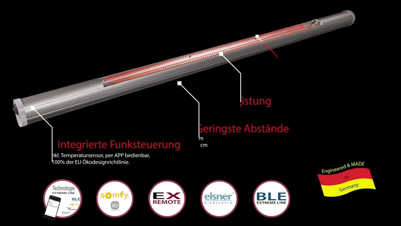 extreme line karbonový infrazářič heat tube nejtenčí zářič na trhu