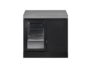GRANDPRO Boční modulová skříňka 90 cm s kamennou deskou a vinotékou