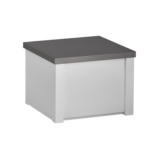 Skříňka pod keramický gril Grandpro Exclusive Kamado 1 bez zásuvky v barvě White – celkový pohled na elegantní bílý stolek pro kamado gril